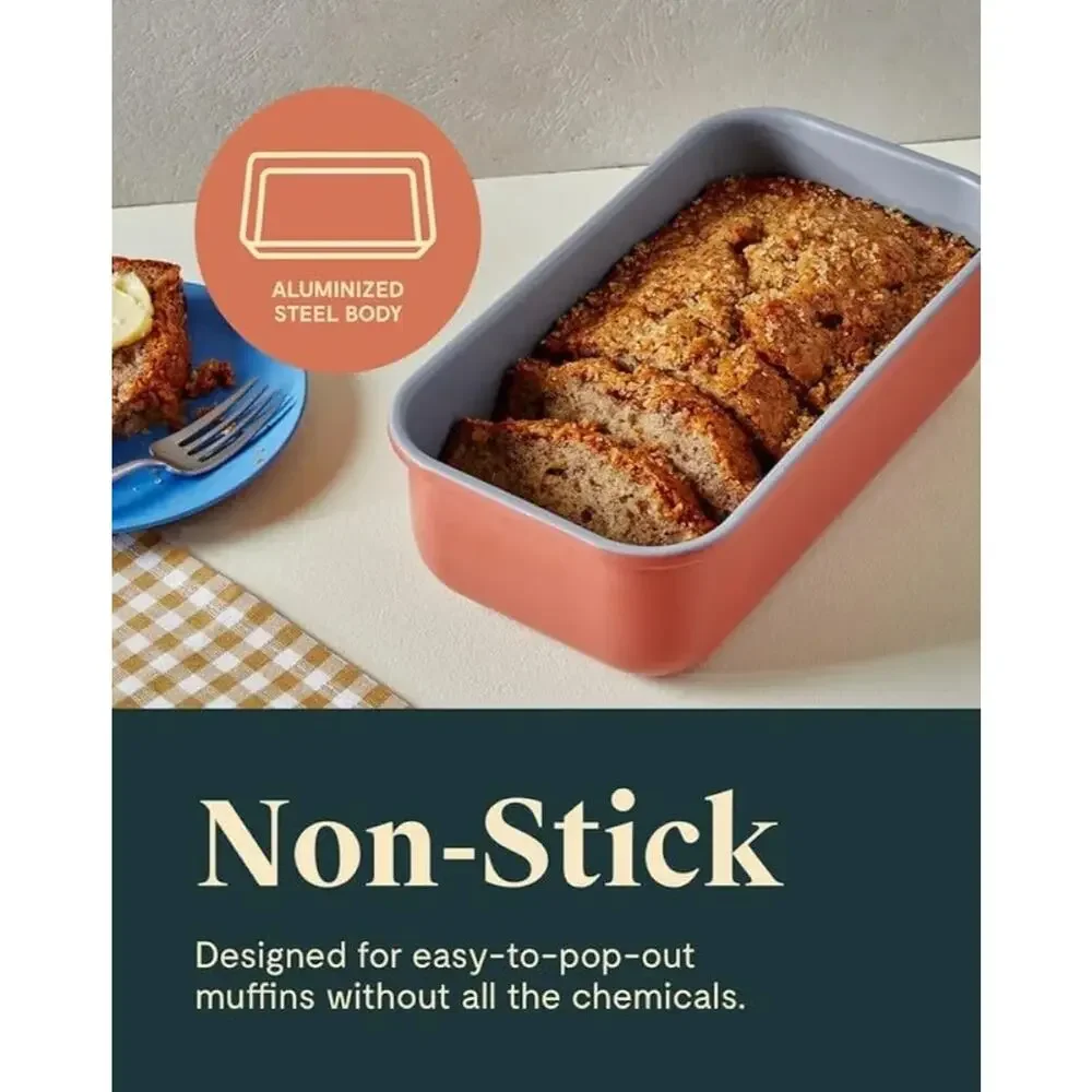 Caraway 9x5 1lb Loaf Pan Non Stick PTFE & PFOA Free, Nontoxic, Marigold/Yellow - Picture 5 of 5